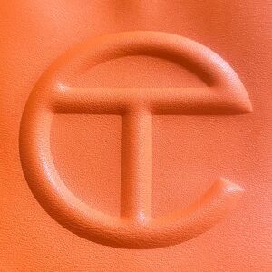 Telfar small shopping bag, color: orange